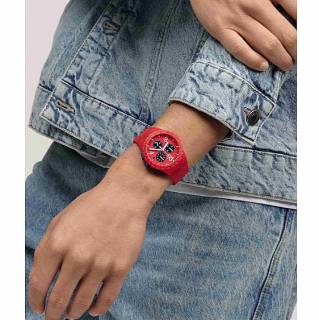 ΡΟΛΟΙ SWATCH SUSR407 SWATCH Essentials Primarily Red Chronograph Red Silicone Strap