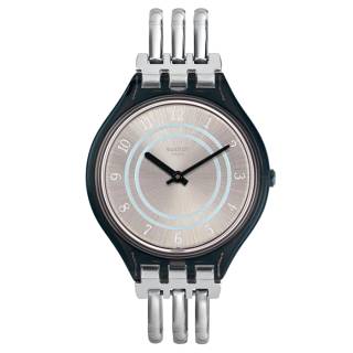 ΡΟΛΟΙ SWATCH   SVOM105B  SWATCH Skinbar Silver Stainless Steel Bracelet (L)