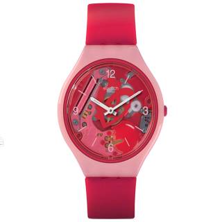 ΡΟΛΟΙ SWATCH SVOP100 SWATCH Skinamour Red Silicone Strap