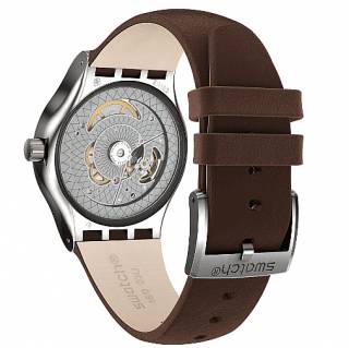 ΡΟΛΟΙ SWATCH  SY23S410 SWATCH Magnificent Irony Brown Leather Strap