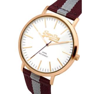 ΡΟΛΟΙ SUPERDRY  SYG183VE SUPERDRY Oxford Two Tone Combined Materials Strap