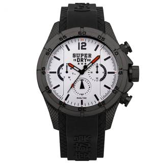 ΡΟΛΟΙ SUPERDRY SYG257B SUPERDRY Adventurer Dual Time Black Silicone Strap