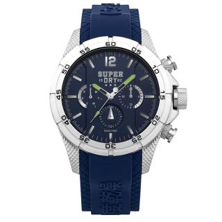 ΡΟΛΟΙ SUPERDRY SYG257U SUPERDRY Adventurer Dual Time Blue Silicone Strap