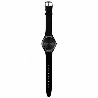 ΡΟΛΟΙ SWATCH SYXB106 SWATCH Holiday collection Dark Spark Crystals Black Leather Strap