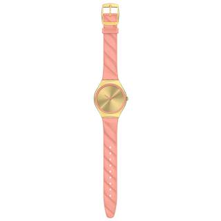 ΡΟΛΟΙ SWATCH SYXG114 SWATCH Skin Irony Blush Quilted Pink Silicone Strap