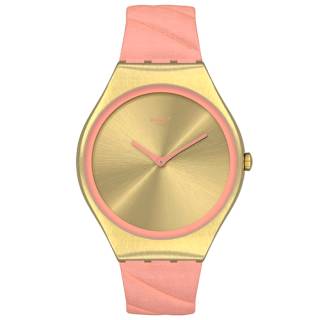 ΡΟΛΟΙ SWATCH SYXG114 SWATCH Skin Irony Blush Quilted Pink Silicone Strap