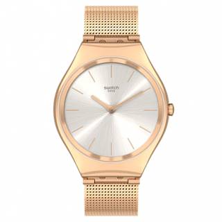 ΡΟΛΟΙ SWATCH  SYXG120M SWATCH Contrasted Simplicity Rose Gold Stainless Steel Bracelet