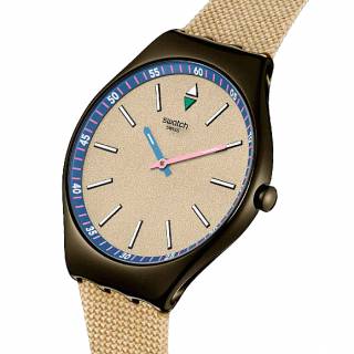 ΡΟΛΟΙ SWATCH  SYXM100 SWATCH Power Of Nature Sunbaked Sandstone Beige Combined Materials Strap