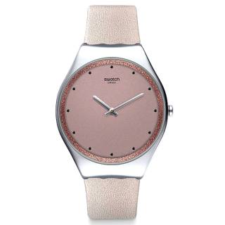 ΡΟΛΟΙ SWATCH SYXS128 SWATCH Meta Skin Beige Leather Strap