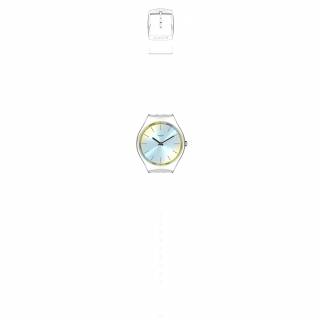 ΡΟΛΟΙ SWATCH  SYXS141 SWATCH Optical White Leather Strap