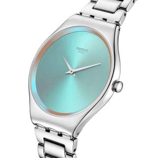 ΡΟΛΟΙ SWATCH  SYXS155G SWATCH Skin Irony The Glow Of Irony Silver Stainless Steel Bracelet