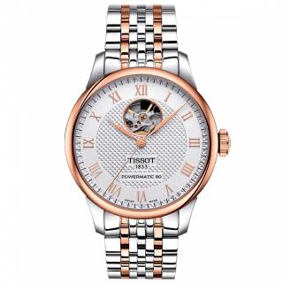 ΡΟΛΟΙ TISSOT  T0064072203302 TISSOT T-Classic Le Locle Open Heart Automatic Two Tone Stainless Steel Bracelet