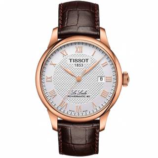 ΡΟΛΟΙ TISSOT T0064073603300 TISSOT T-Classic Le Locle Automatic Brown Leather Strap