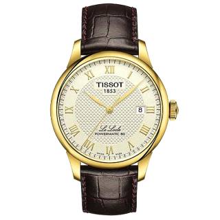 ΡΟΛΟΙ TISSOT T0064073626300 TISSOT T-Classic Le Locle Automatic Brown Leather Strap