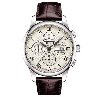 ΡΟΛΟΙ TISSOT T0064141626300 TISSOT Le Locle Automatic Valjoux Brown Leather Strap