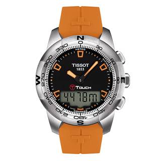 ΡΟΛΟΙ  TISSOT T0474201705101 TISSOT T-TOUCH II Orange Rubber Strap