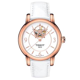 ΡΟΛΟΙ TISSOT  T0502073701704 TISSOT Lady Heart Diamonds Powermatic 80 White Synthetic Strap