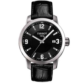 ΡΟΛΟΙ  TISSOT  T0554101605700 TISSOT  Black Leather Strap