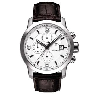 ΡΟΛΟΙ  TISSOT T0554271601700 TISSOT T-Sport PRC200 Automatic Brown Leather Chronograph