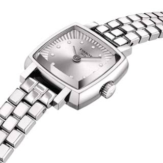 ΡΟΛΟΙ TISSOT  T0581091103601 TISSOT T-Lady Lovely Square Diamonds Silver Stainless Steel Bracelet