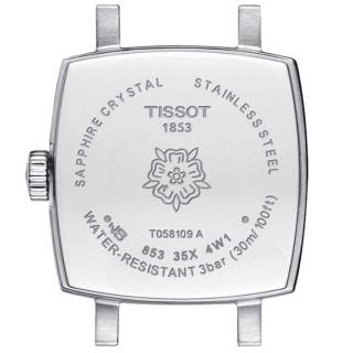 ΡΟΛΟΙ TISSOT  T0581091103601 TISSOT T-Lady Lovely Square Diamonds Silver Stainless Steel Bracelet