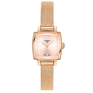 ΡΟΛΟΙ TISSOT  T0581093345600 TISSOT T-Lady Lovely Square Diamonds Rose Gold Stainless Steel Bracelet