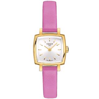 ΡΟΛΟΙ TISSOT T0581093603103  TISSOT T-Lady Lovely Square Summer Kit Pink Leather Strap Gift Set