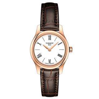 ΡΟΛΟΙ TISSOT  T0630093601800 TISSOT T-Classic Tradition Brown Combined Materials Strap