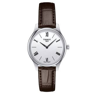 ΡΟΛΟΙ TISSOT T0632091603800 TISSOT T-Classic Tradition Brown Leather Strap