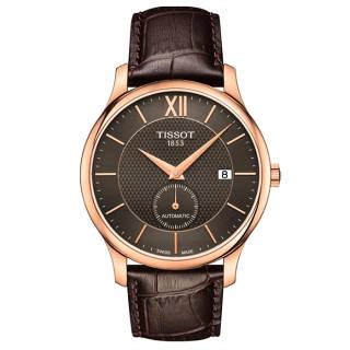 ΡΟΛΟΙ TISSOT T0634283606800TISSOT T-Classic Tradition Automatic Brown Leather Strap