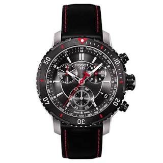 ΡΟΛΟΙ TISSOT T0674172605100  TISSOT T-Sport PRS200 Black Leather Strap Chronograph