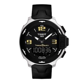 ΡΟΛΟΙ  TISSOT  T0814201705700 TISSOT T-Race Touch Black Rubber Strap