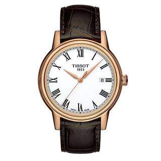 ΡΟΛΟΙ  TISSOT  T0854103601300 TISSOT T-Classic Carson Rose Gold Brown Leather Strap