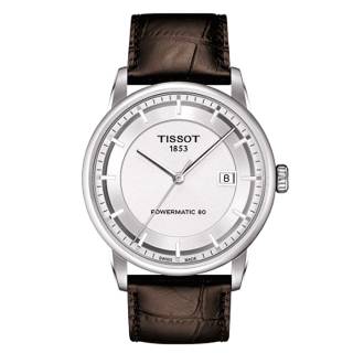 ΡΟΛΟΙ TISSOT T0864071603100 TISSOT Powermatic 80 Brown Leather Strap