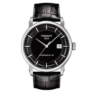 ΡΟΛΟΙ  TISSOT T0864071605100 TISSOTPowermatic 80 Black Leather Strap