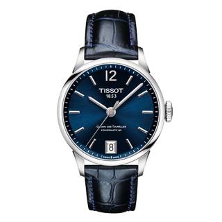 ΡΟΛΟΙ TISSOT T0992071604700 TISSOT Chemin Des Tourelles Powermatic 80 Blue Leather Strap