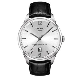 ΡΟΛΟΙ TISSOT  T0994071603700 TISSOT T-Classic Chemin Des Tourelles Automatic Black Leather Strap