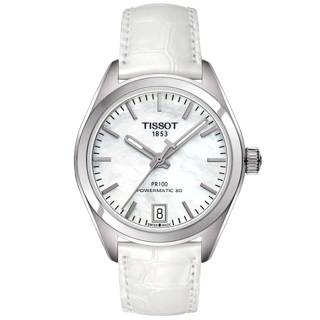 ΡΟΛΟΙ TISSOT  T1012071611100 TISSOT T-Classic PR 100 Powermatic 80 White Combined Materials Strap