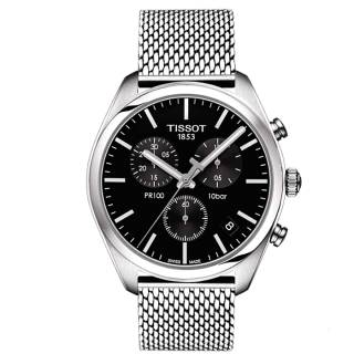 ΡΟΛΟΙ TISSOT  T1014171105101 TISSOT PR 100 Chronograph Silver Stainless Steel Bracelet