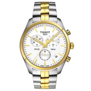 ΡΟΛΟΙ TISSOT  T1014172203100  TISSOT T-Sport PR 100 Chrono Gent Two Tone Stainless Steel Bracelet