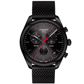 ΡΟΛΟΙ TISSOT T1014173305100 TISSOT PR 100 Chronograph Black Stainless Steel Bracelet