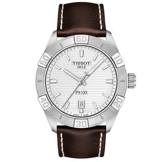 ΡΟΛΟΙ TISSOT T1016101603100 TISSOT PR 100 Sport Brown Leather Strap