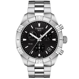 ΡΟΛΟΙ TISSOT T1016171105100 TISSOT PR 100 Sport Chronograph Silver Stainless Steel Bracelet