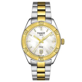 ΡΟΛΟΙ TISSOT T1019102211100 TISSOT T-Sport PR 100 Two Tone Stainless Steel Bracelet