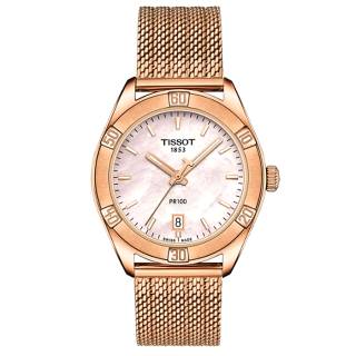 ΡΟΛΟΙ TISSOT T1019103315100 TISSOT PR 100 Sport Chic Rose Gold Stainless Steel Bracelet