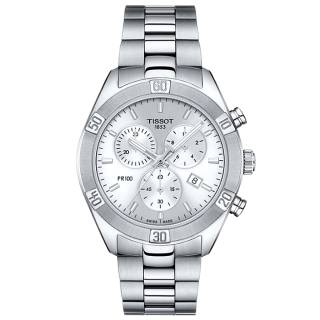 ΡΟΛΟΙ TISSOT T1019171103100 TISSOT T-Sport PR 100 Chronograph Silver Stainless Steel Bracelet