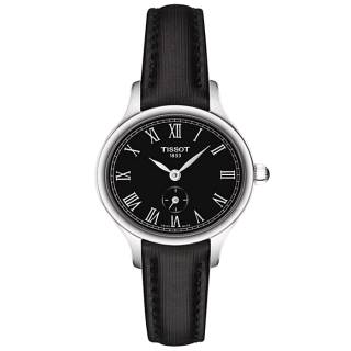 ΡΟΛΟΙ TISSOT T1031101705300 TISSOT T-Lady Bella Ora Piccola Black Leather Strap