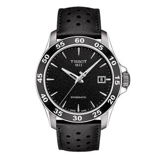 ΡΟΛΟΙ TISSOT T1064071605100 TISSOT T-Sport V8 Swissmatic Black Leather Strap