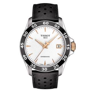 ΡΟΛΟΙ TISSOT T1064072603100TISSOT T-Sport V8 Swissmatic Black Leather Strap