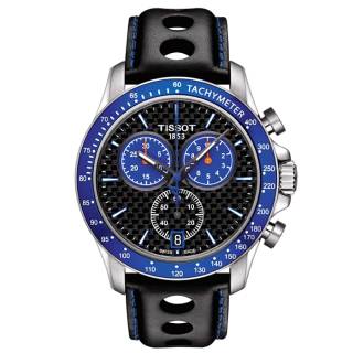 ΡΟΛΟΙ TISSOT T1064171620101 TISSOT T-Sport V8 ALPINE Chronograph Black Leather Strap